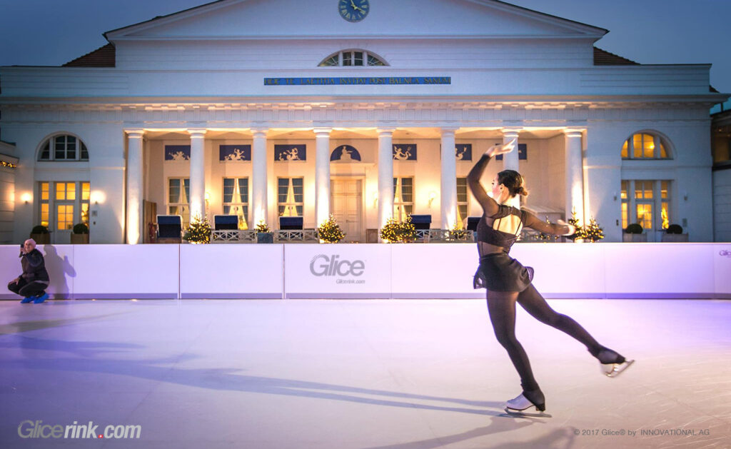 FX Live artificial snow installation at outdoor winter event UK